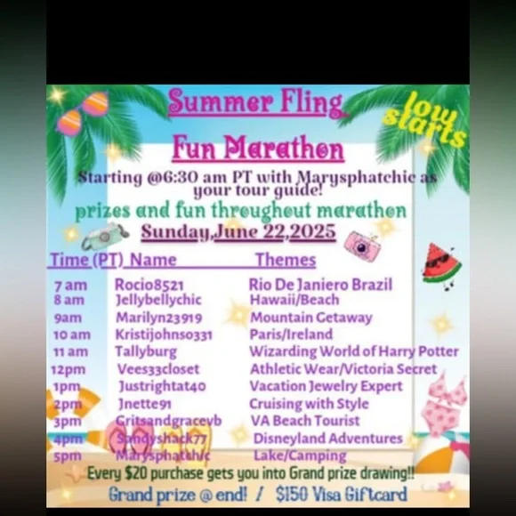 SUMMER FLING TRAIN OF SELLERS! June 22nd! - Picture 1 of 1